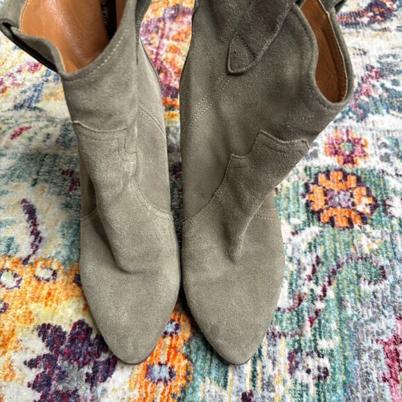 Isabel Marant Suede Western Ankle Boots - Picture 5 of 8